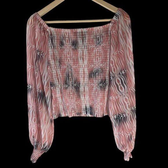 Anthropologie Rouen Watercolor Square Neck Top Sz XS - Picture 3 of 6